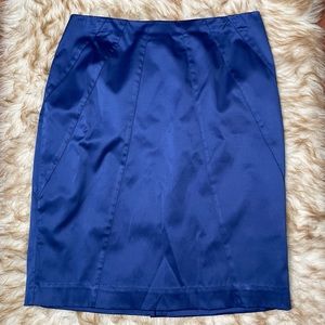 H&M blue satin skirt
